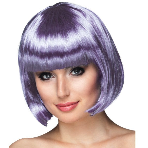 Perruque de carnaval Cabaret rose glacé