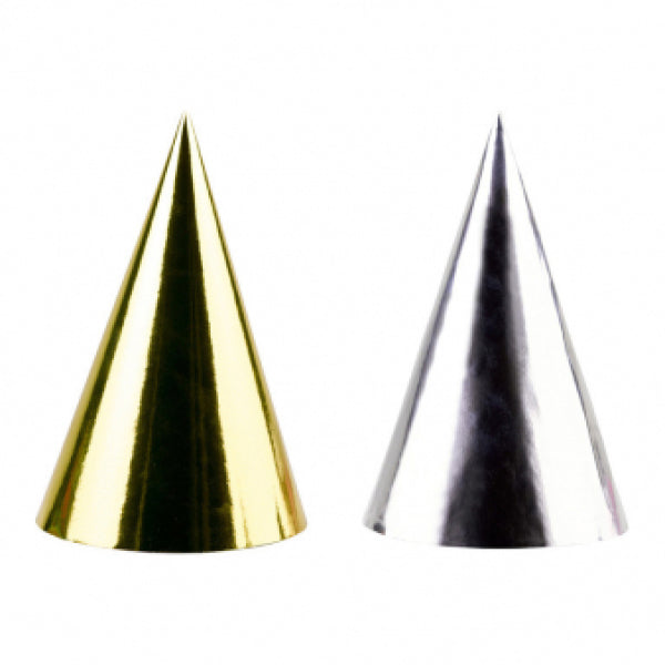 Amscan 4 Party Hats Golden Wishes 16cm