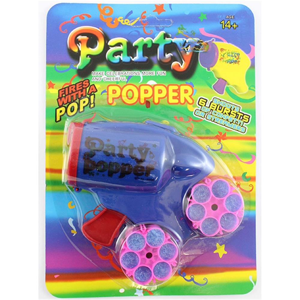 Pistolet à confettis de carnaval avec munitions
