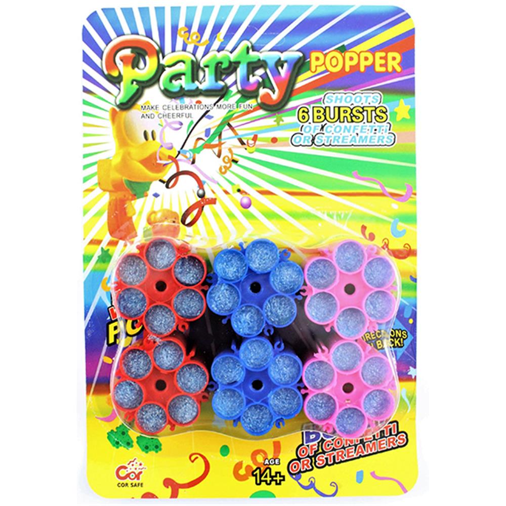 Munitions Carnival pour pistolet à confettis, 6 pièces