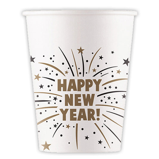 8 tasses Bonne Année 200ml