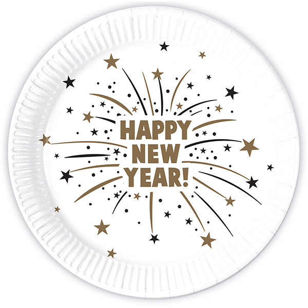 8 Teller Happy New Year 23cm