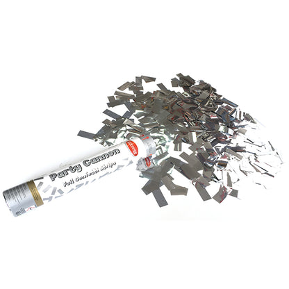 Canon de fête de carnaval argent, 30 cm