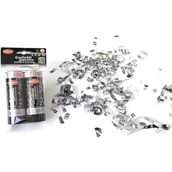 Fasnacht 2 Party Kanone, silber, 11 cm