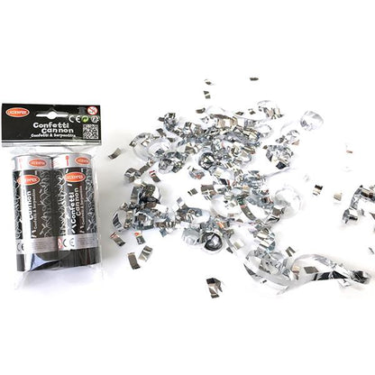 Fasnacht 2 Party Kanone, silber, 11 cm