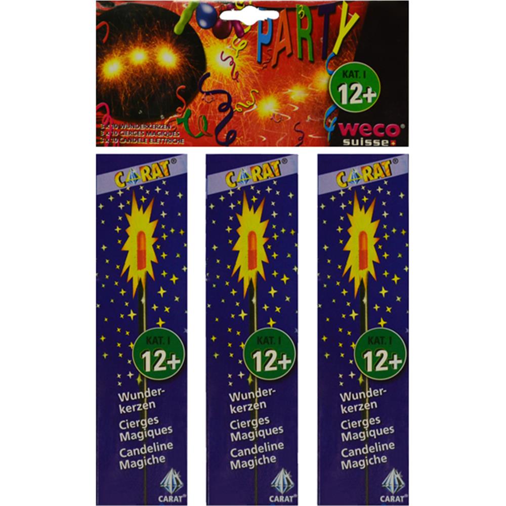 Weco 3x10 Wunderkerzen 17cm