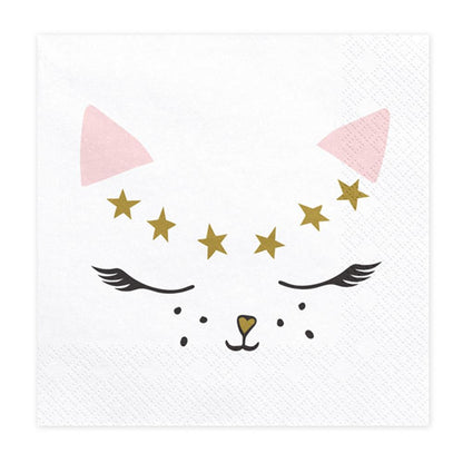 Amscan 20 Napkins Kitten 33x33cm
