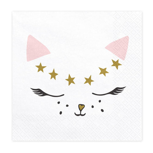 Amscan 20 Napkins Kitten 33x33cm