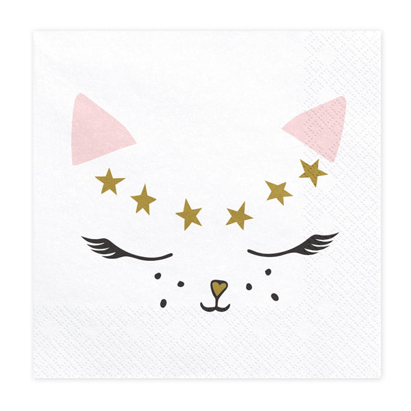 Amscan 20 Napkins Kitten 33x33cm