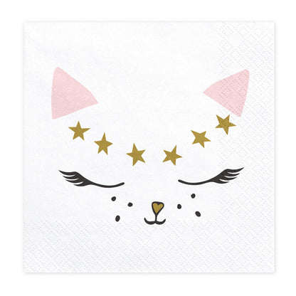 Amscan 20 Napkins Kitten 33x33cm