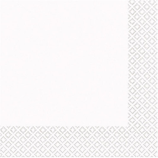 Amscan 20 napkins, 33 cm, white