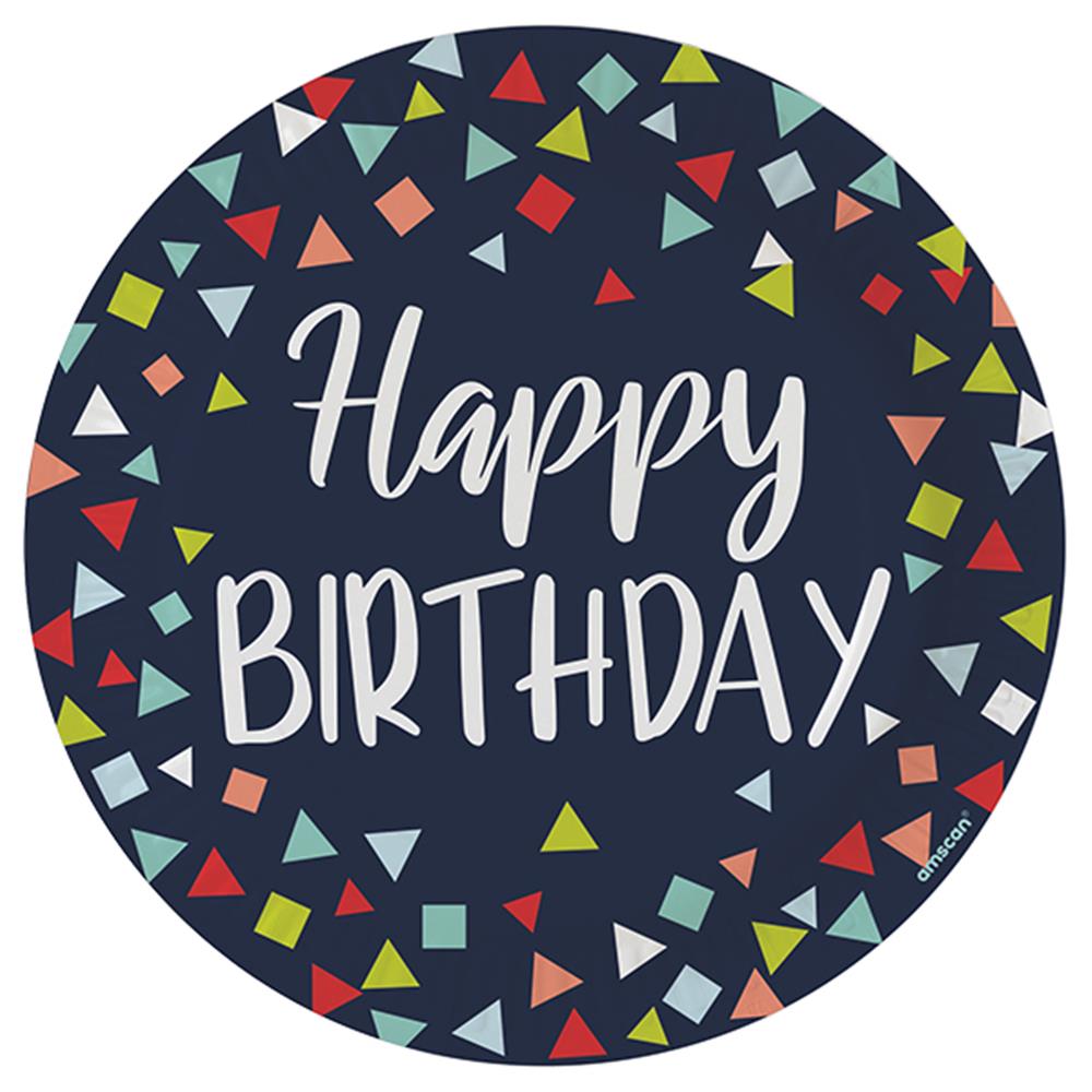 Amscan 8 Teller Happy Birthday, 25.4 cm