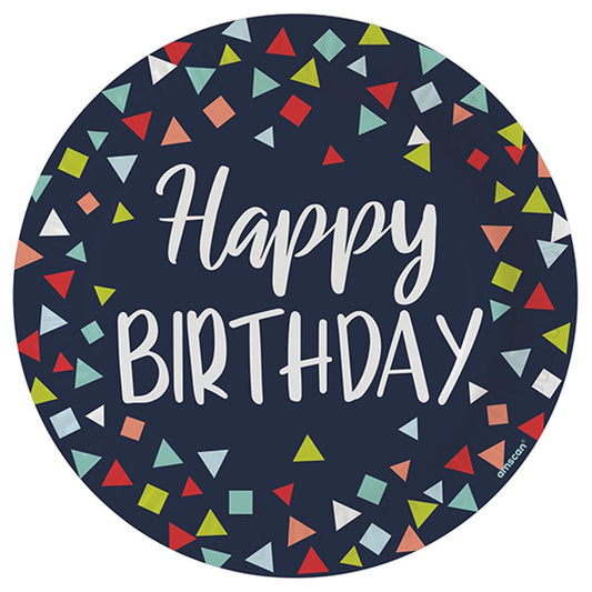 Amscan 8 assiettes Joyeux Anniversaire, 25,4 cm