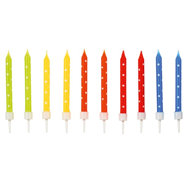 Amscan 24 Geburtstagskerzen Punkte