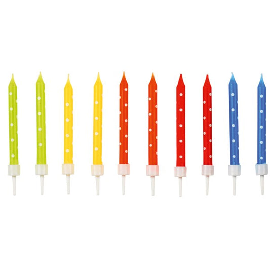 Amscan 24 Geburtstagskerzen Punkte