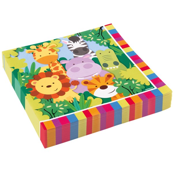 Amscan 20 Servietten Dschungel