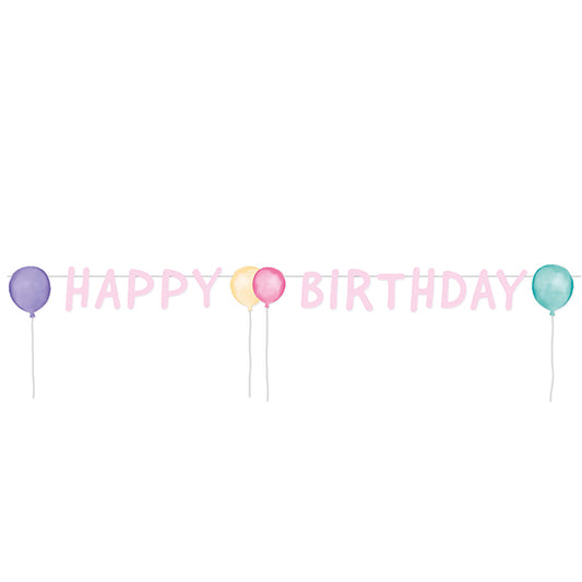 Amscan Partykette Happy Birthday Pastel 150cm