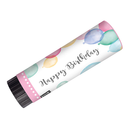 Amscan 2 Konfetti Kanonen Happy Birthday Pastel