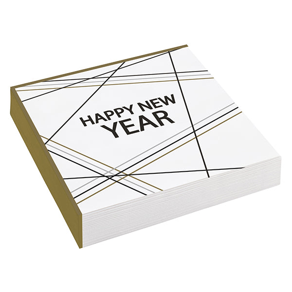 Amscan 20 Servietten Happy New Year, 33 x 33 cm