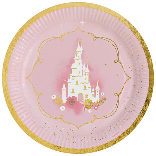 Amscan 8 assiettes en carton 23cm Princesse