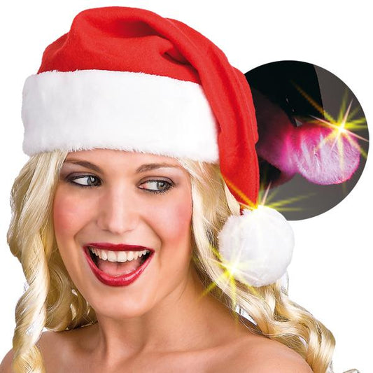 Fasnacht Nikolausmütze, rot LED