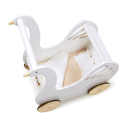 Doll's pram swan with accessories