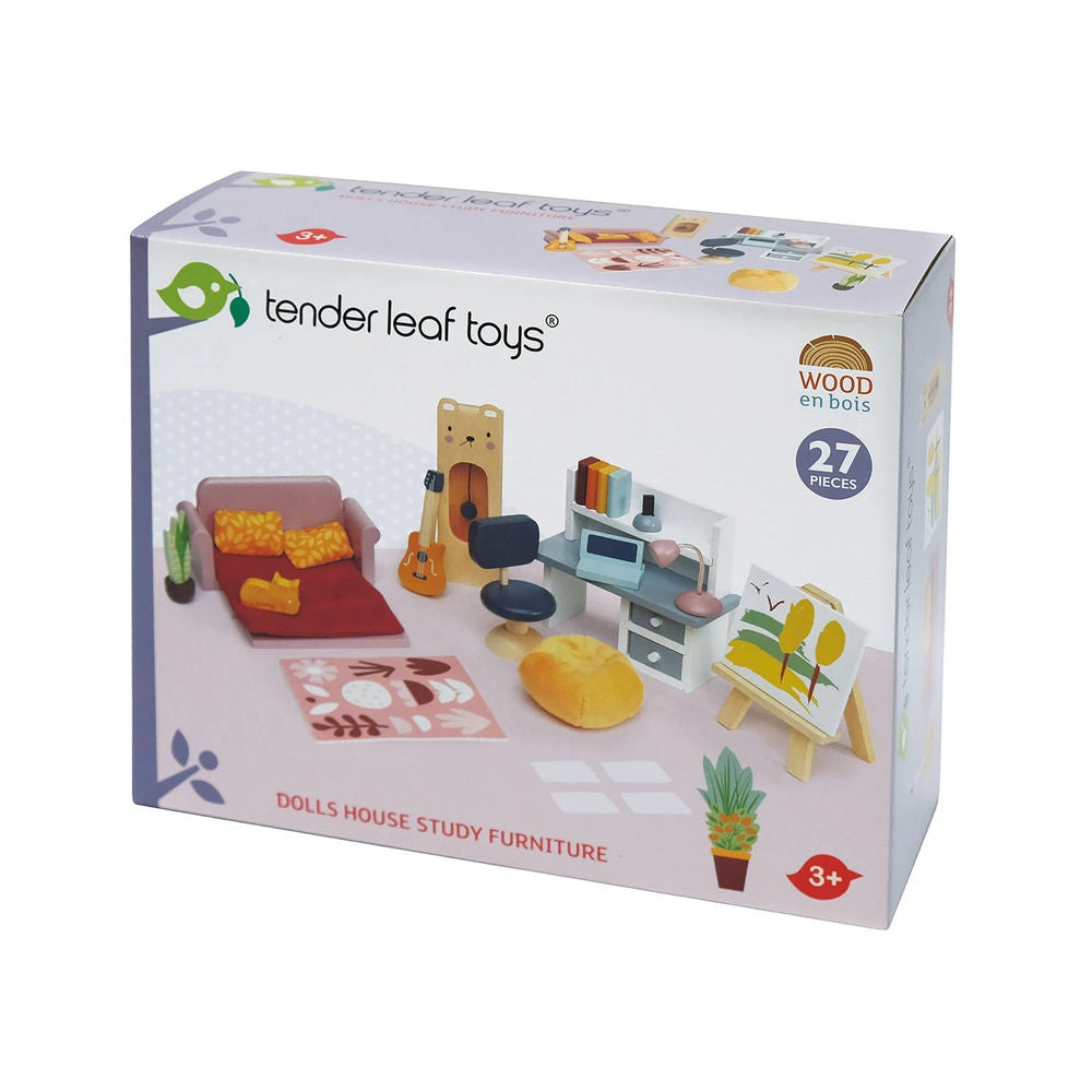 Salle d'étude pour maison de poupée