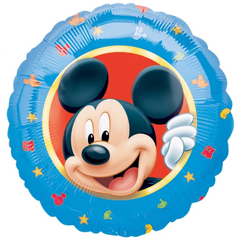 Ballon aluminium Mickey Mouse Étoiles rond, 45 cm