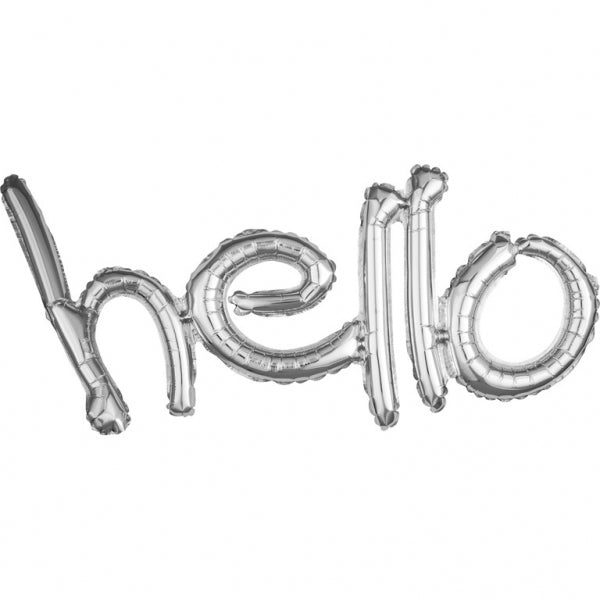 Amscan FB Satz *Hello* silber 83x45cm