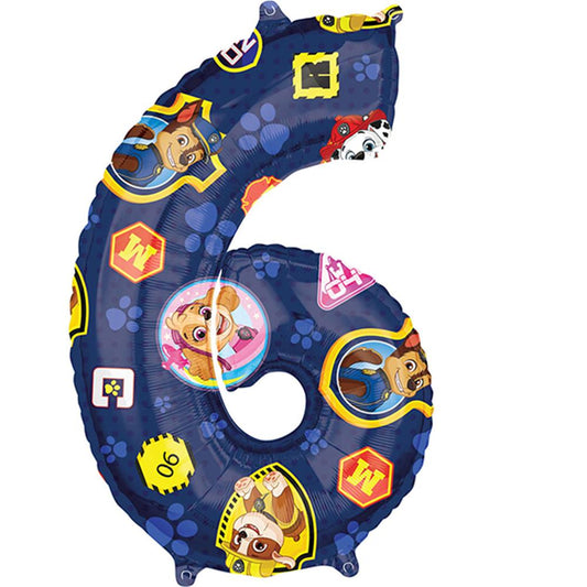 Amscan ballon en aluminium numéro 6 Paw Patrol