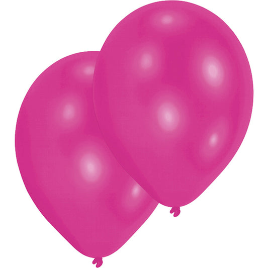 Amscan 10 ballons magenta métallisé 27,5cm