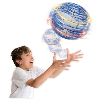 Totally Tech Gyro Spinner Flying Ball bleu