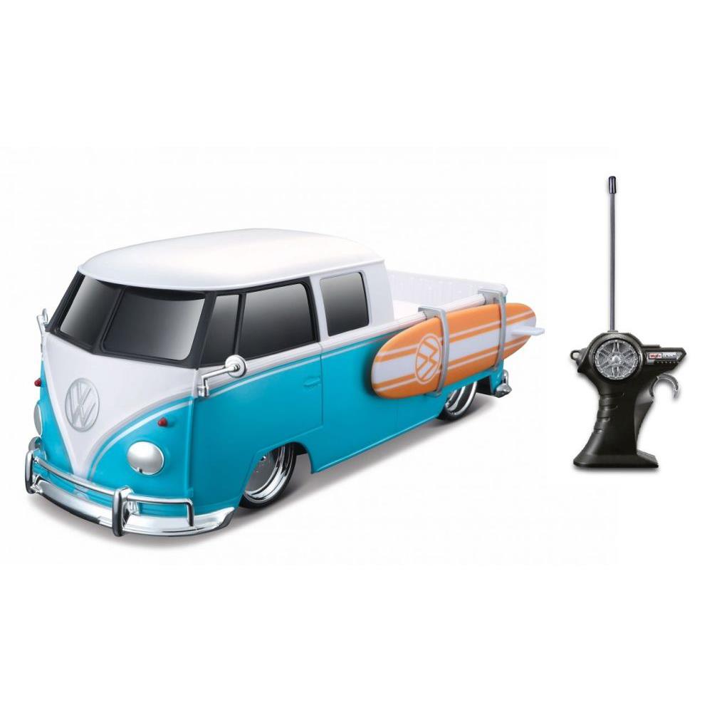 MaistoRc RC VW T2 pick-up avec planche de surf 1/16 27 MHz