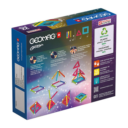 Geomag Panels GREEN line GLITTER 22 Teile