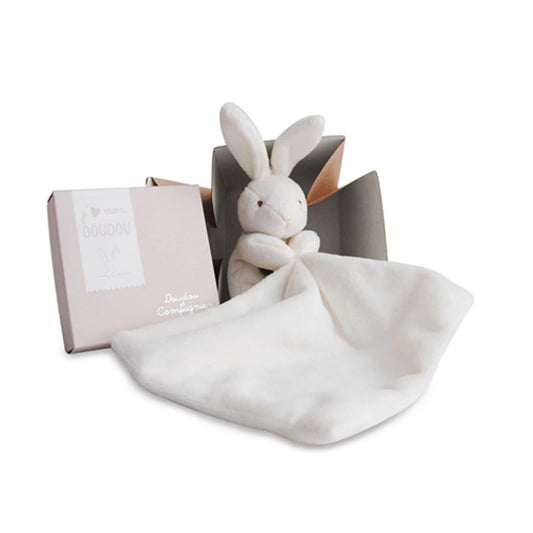 Doudou Hase mit Schmusetuch, natur 10cm