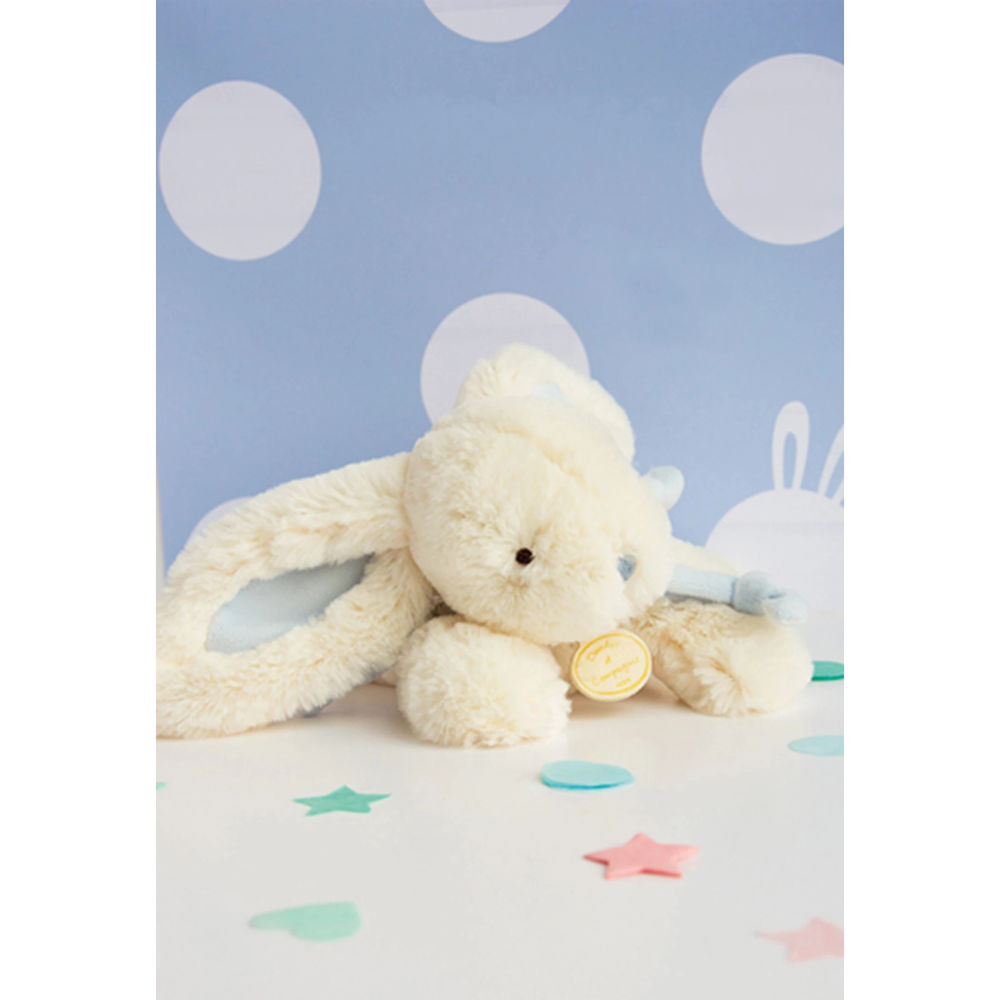 Doudou lapin bonbon, bleu 20cm