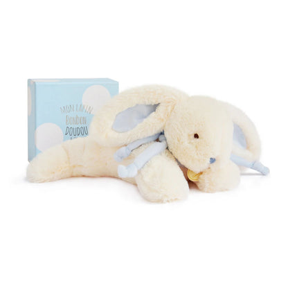 Doudou bonbon lapin, bleu 30cm