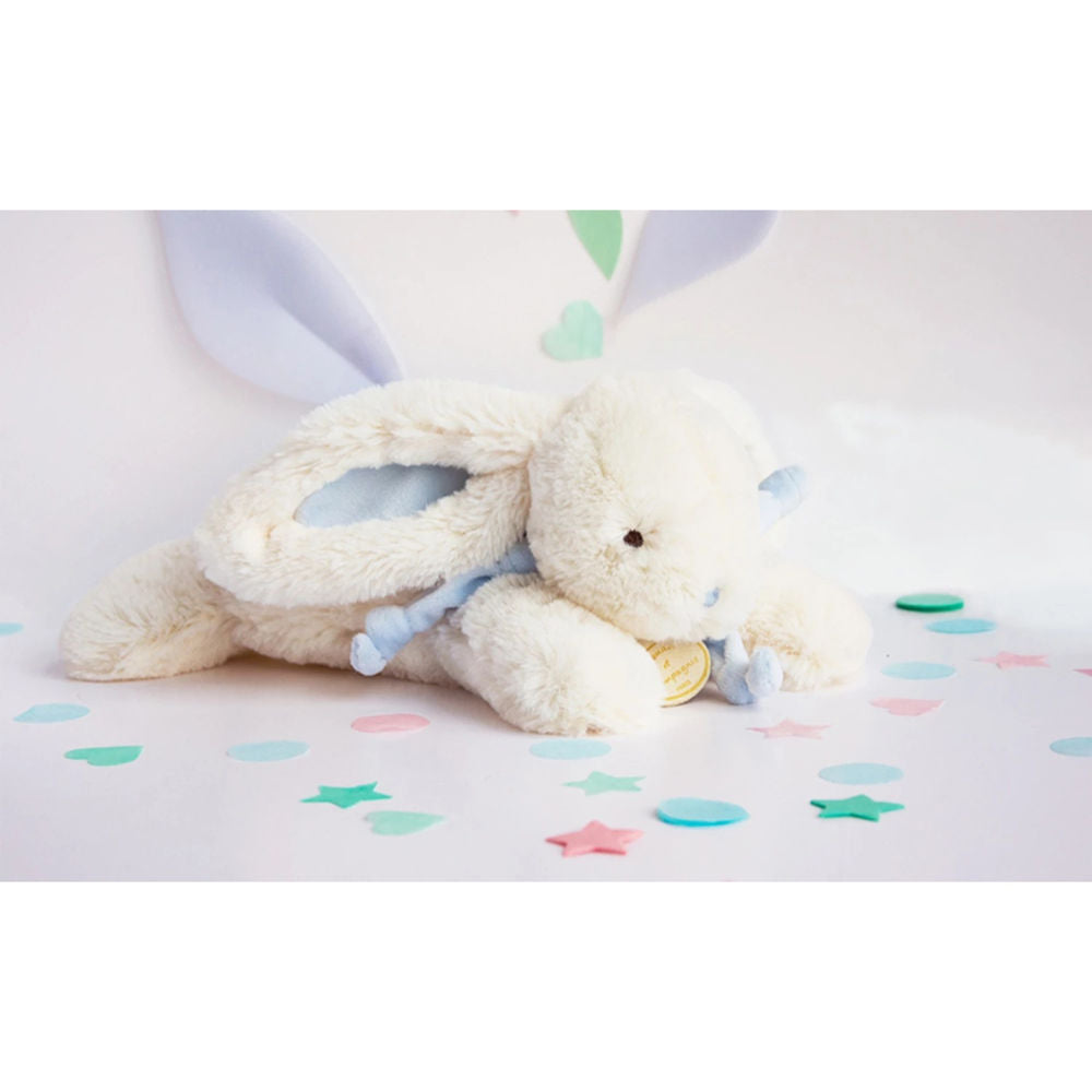 Doudou bonbon lapin, bleu 30cm