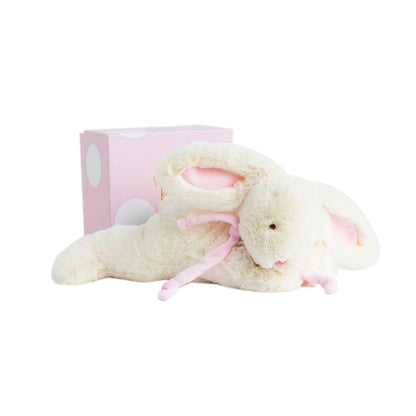 Doudou bonbon lapin, rose 30cm