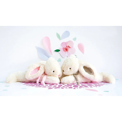 Doudou bonbon lapin, rose 30cm