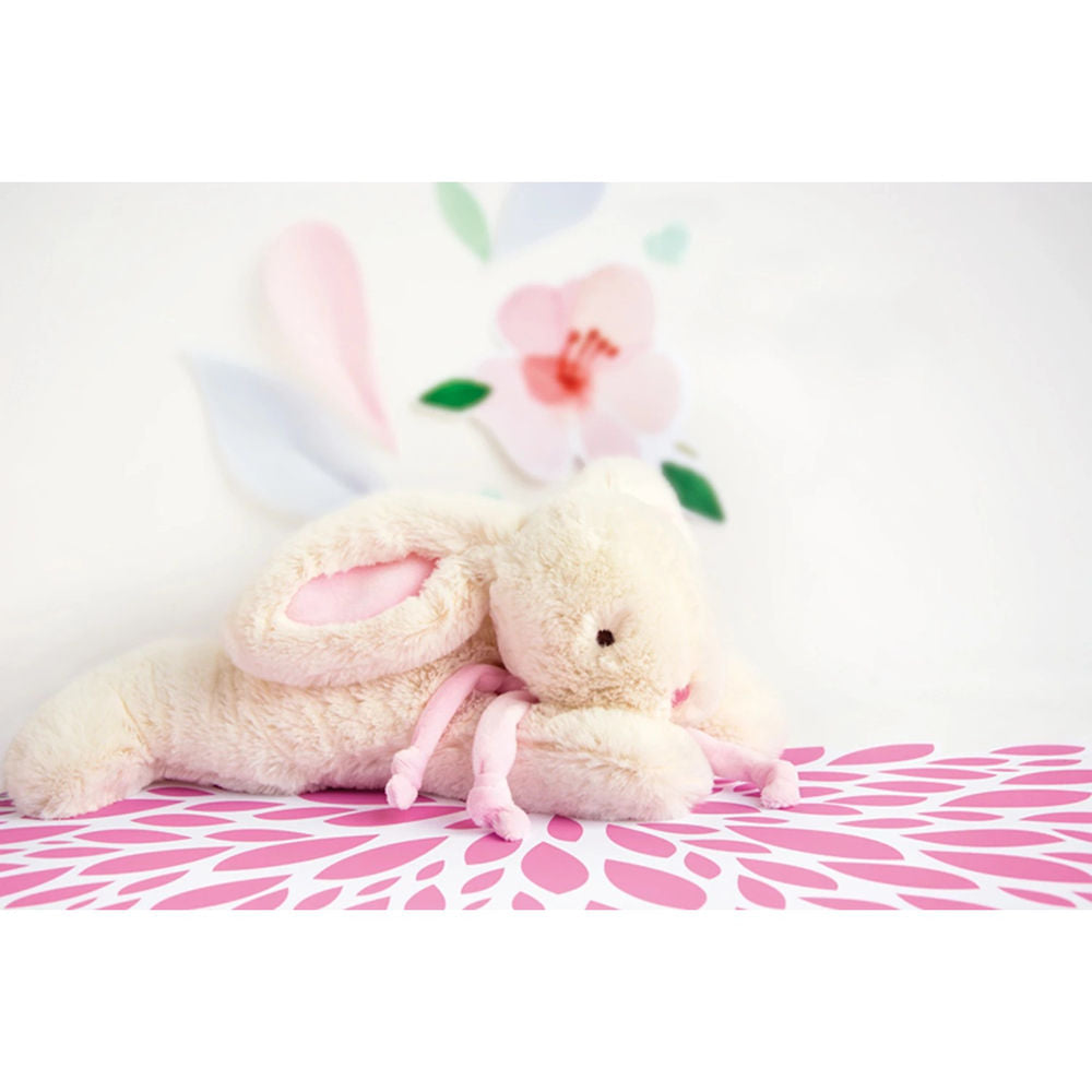 Doudou bonbon lapin, rose 30cm