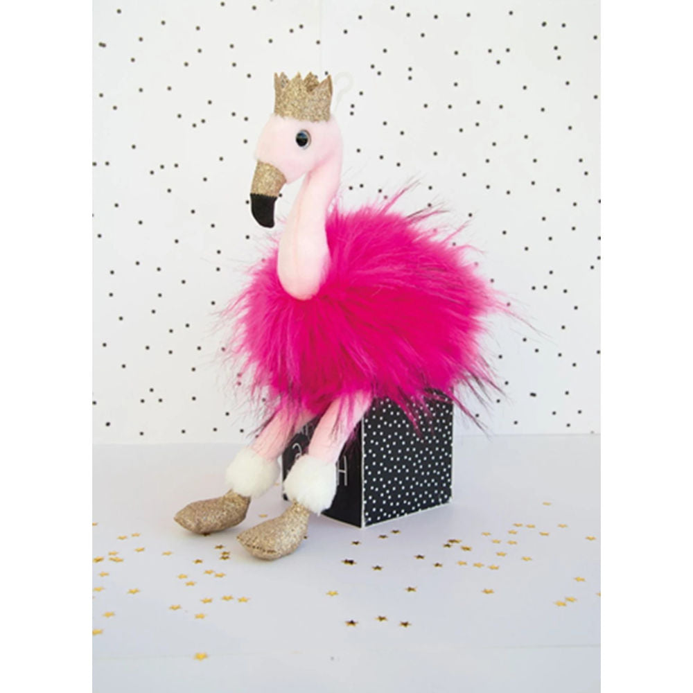 Doudou flamant rose, rose 30cm