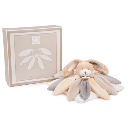 Doudou Schmusetuch Hase Blüte, taupe 28cm