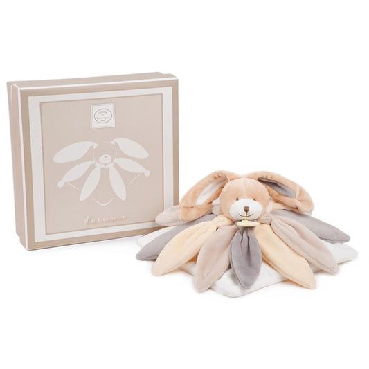 Doudou Schmusetuch Hase Blüte, taupe 28cm
