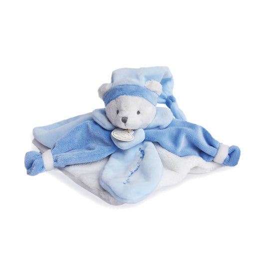 Doudou Schmustetuch Bär,blau 24cm