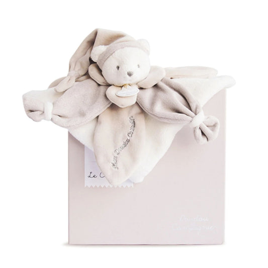 Doudou Schmusetuch Bär,braungrau 24cm