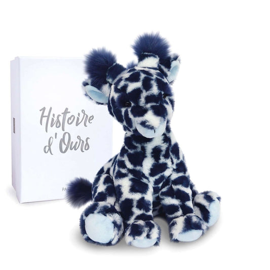 Doudou Lisi girafe, bleu 30cm