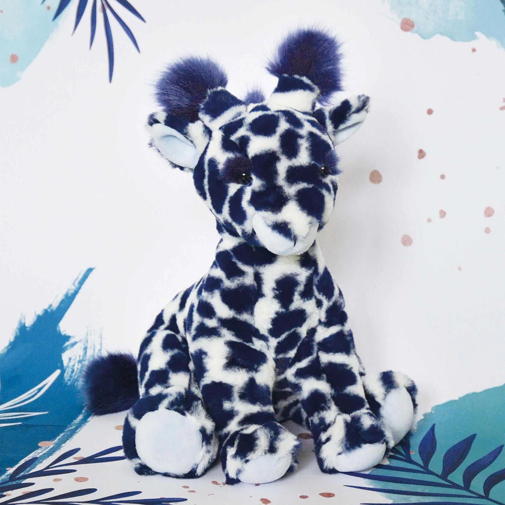 Doudou Lisi girafe, bleu 30cm