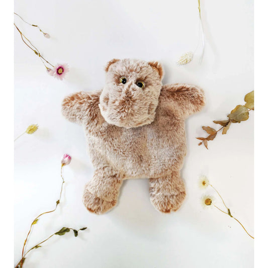 Doudou marionnette Sweety Mousse Hippo, 25 cm