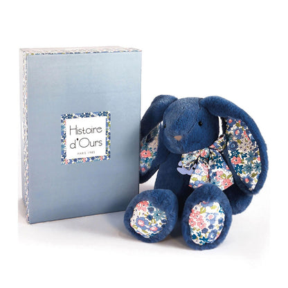 Doudou Copain Calin lapin, bleu 25cm